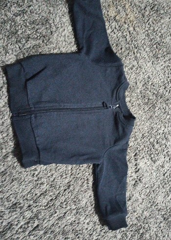 Erkek Çocuk Gri Fermuarlı Sweatshirt - Görsel 2