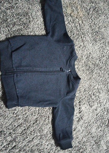 Erkek Çocuk Gri Fermuarlı Sweatshirt - Görsel 3