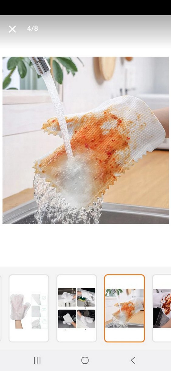 temizlik eldiveni  Beyaz Dantelli Sentetik Kumaş Eldiven 10 adet - Görsel 3