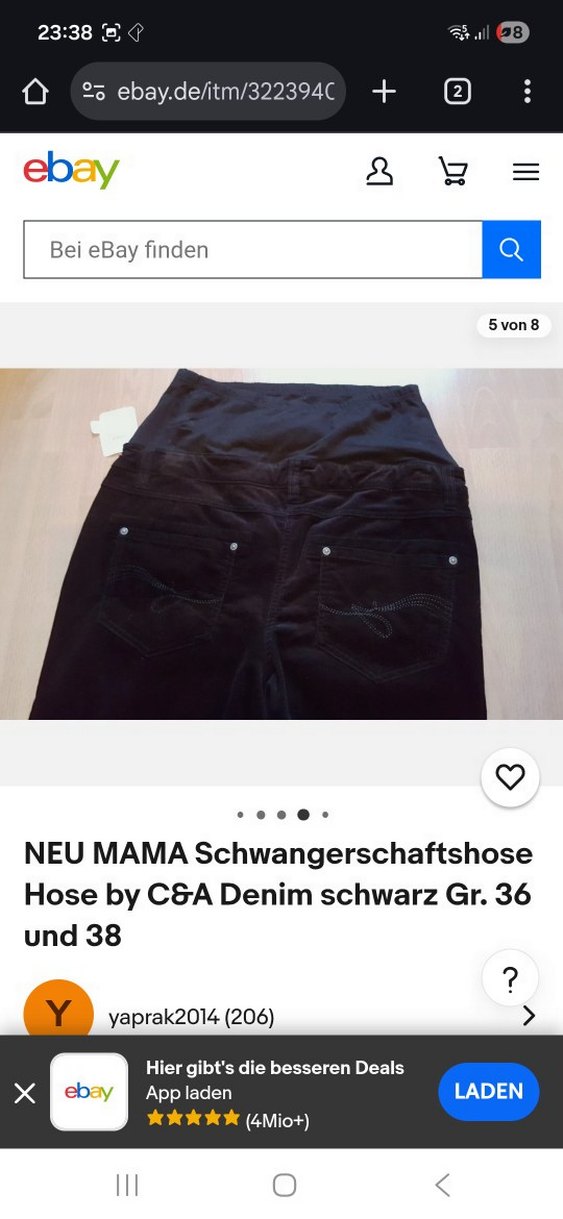 Siyah Süet Hamile Pantolonu Kemerli 44 beden - Görsel 4