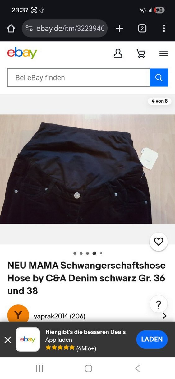 Siyah Süet Hamile Pantolonu Kemerli 44 beden - Görsel 5