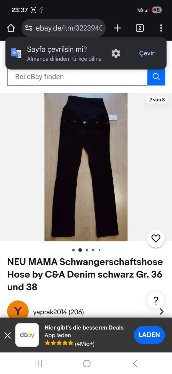 Siyah Süet Hamile Pantolonu Kemerli 44 beden - Görsel 3