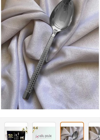 Gül Çelik 30 Parça Siyah Çatal Kaşık Seti - Görsel 3