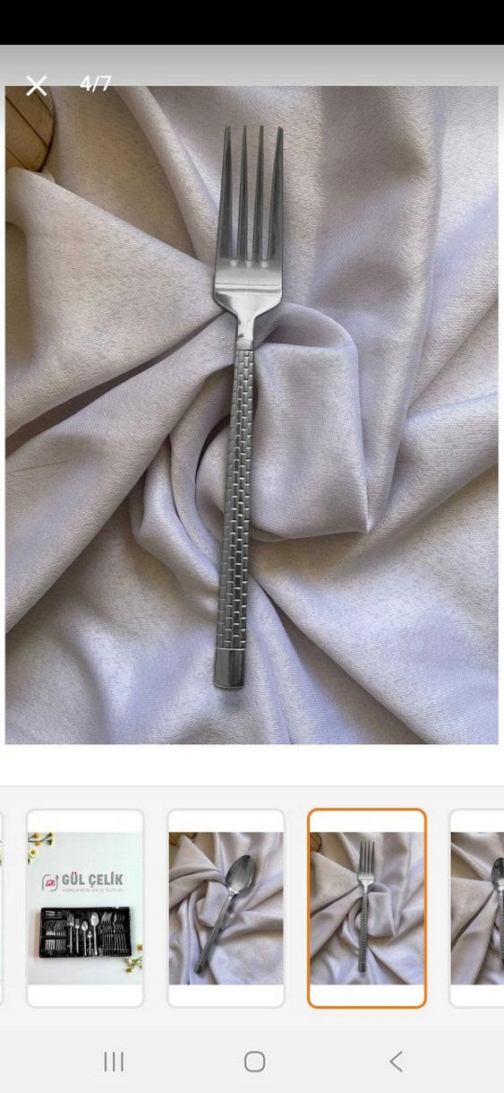 Gül Çelik 30 Parça Siyah Çatal Kaşık Seti - Görsel 4