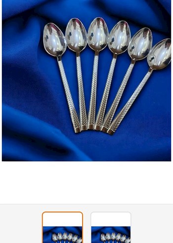 Gül Çelik 30 Parça Altın Renkli Çatal Kaşık Seti - Görsel 2