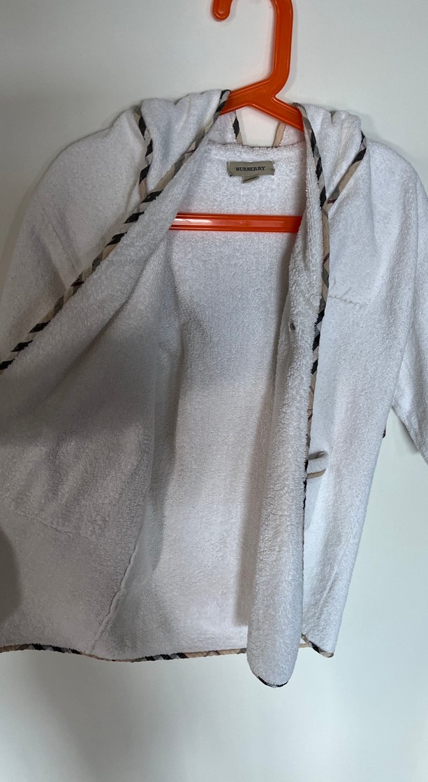 Beyaz Çocuk Bornoz - Görsel 5