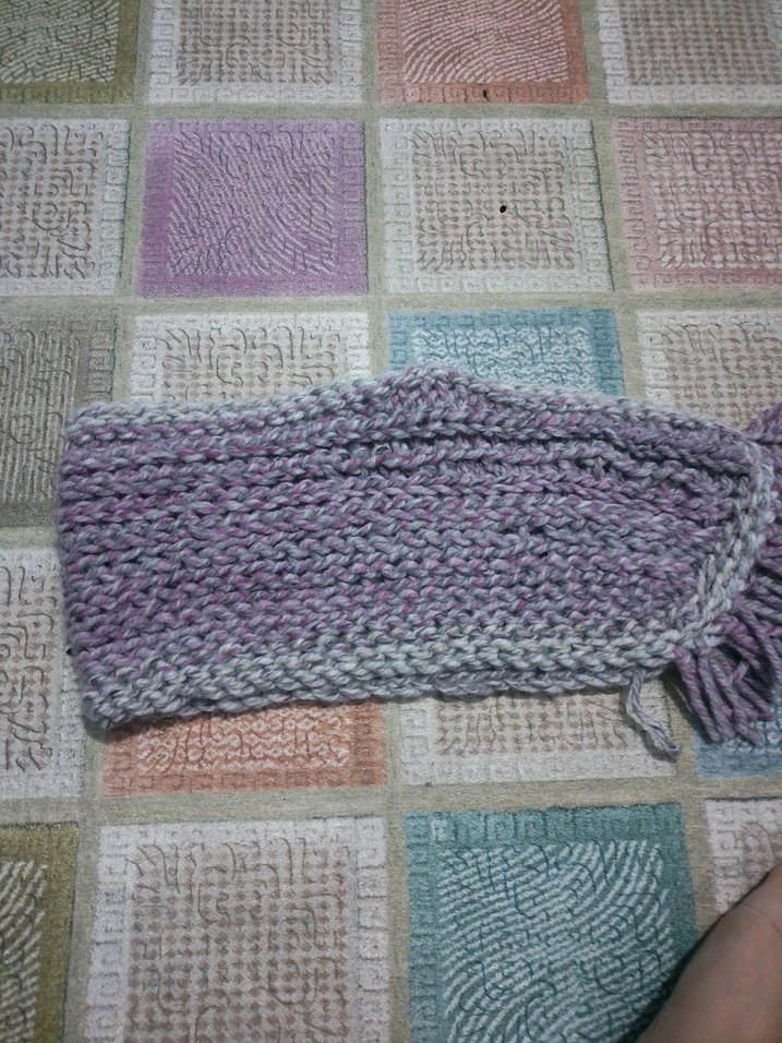 Gri Örgü Kadın Şal - Görsel 2