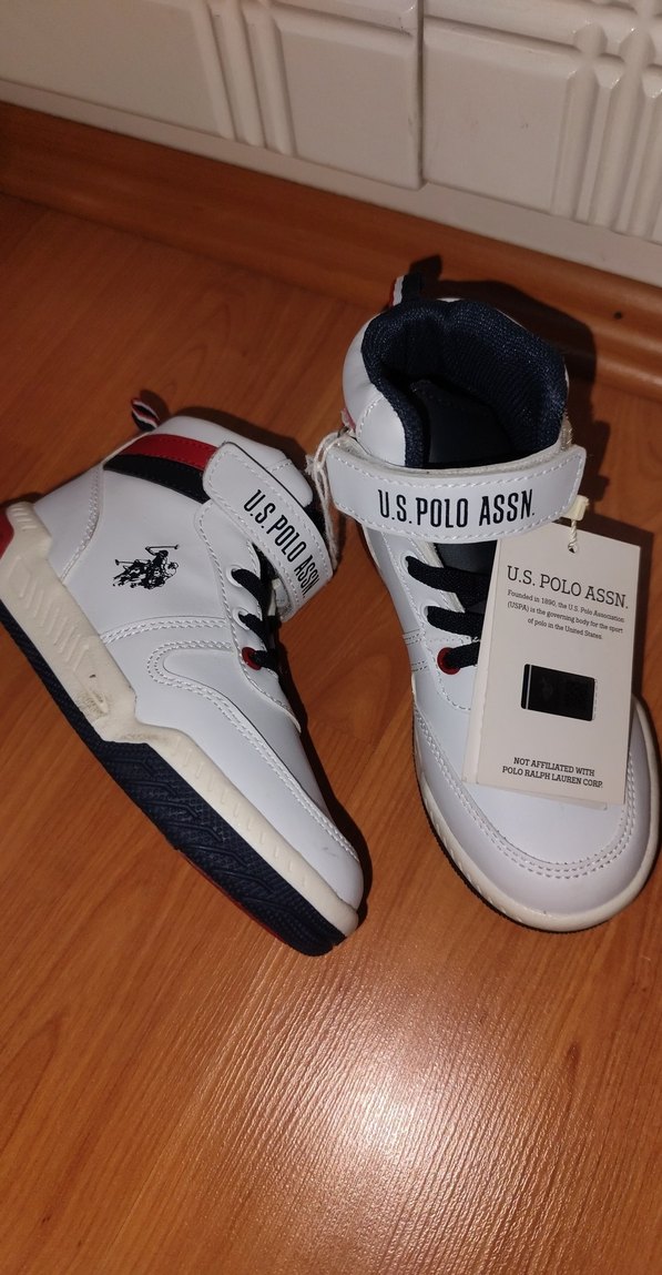 Beyaz Erkek Çocuk Spor Ayakkabı Velcro - Görsel 2