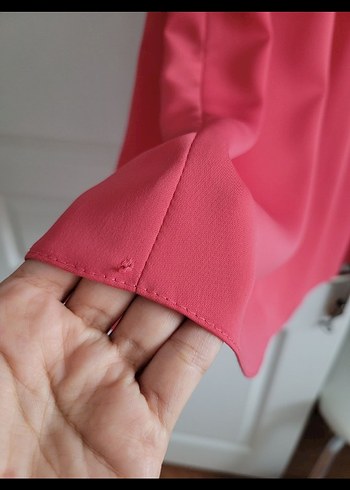 Pembe Uzun Kollu Kadın Elbise - Görsel 5