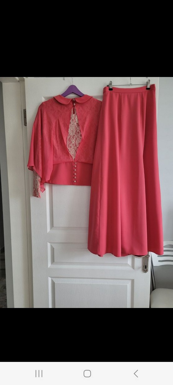 Pembe Uzun Kollu Kadın Elbise - Görsel 4