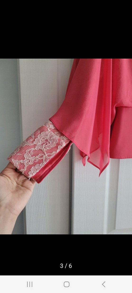 Pembe Uzun Kollu Kadın Elbise - Görsel 3