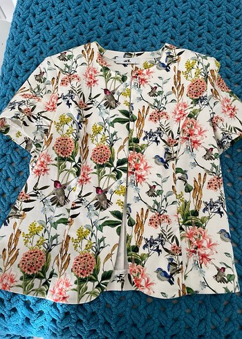 ADL Çiçek Desenli Kısa Ceket - Görsel 3