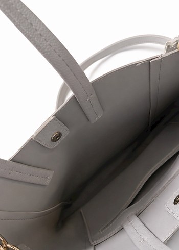 Açık Gri Günlük Tote Çanta | El & Omuz Askılı - Görsel 2