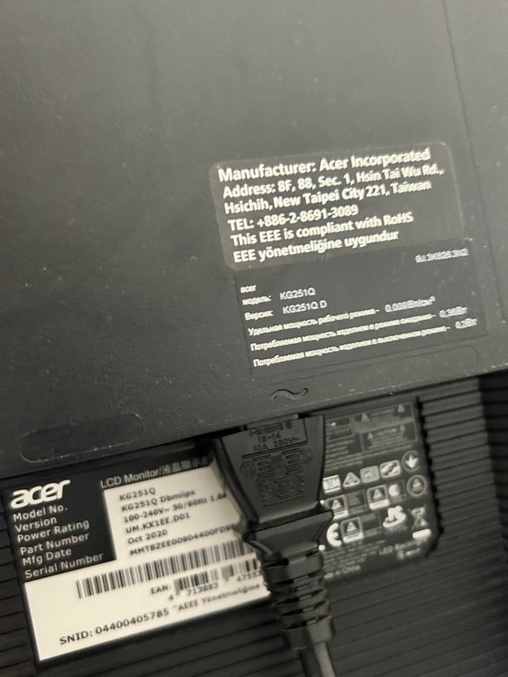 ACER 23.8 Full HD Gaming Monitör  75Hz / 1ms / IPS - Görsel 5