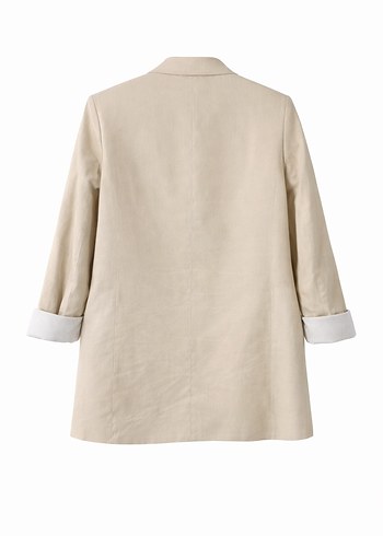 Stradivarius Keten Ceket  Hiç Giyilmedi - Görsel 2