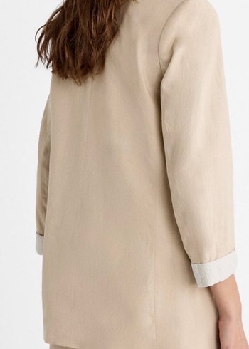 Stradivarius Keten Ceket  Hiç Giyilmedi - Görsel 8