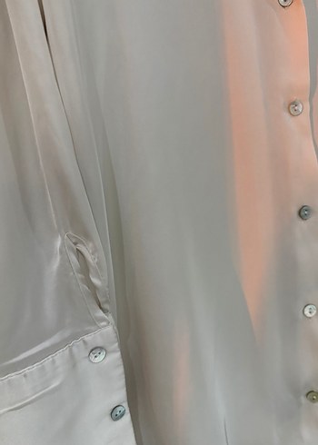 Zara Beyaz Şifon Gömlek  Hiç Giyilmedi - Görsel 6