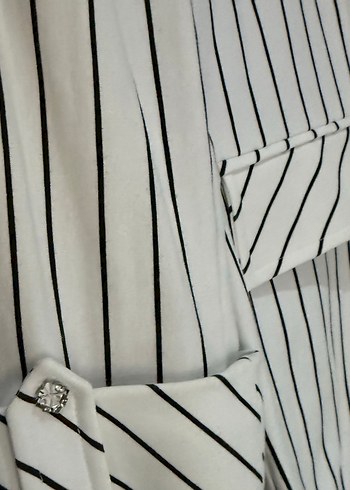 Çizgili Şık Ceket / Blazer  Günlük & Ofis Kullanıma Uygun - Görsel 3