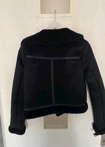Siyah Süet Kürklü Kadın Ceket - Görsel 4
