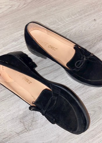 Siyah Kadın Ofis Bloğu Topuklu Babet - Görsel 2