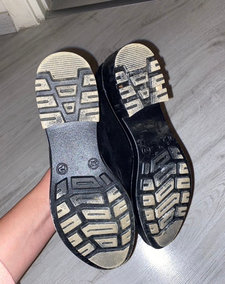 Siyah Kadın Ofis Bloğu Topuklu Babet - Görsel 4