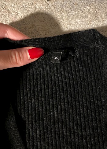 Siyah Örgü Yün Kadın Yelek - Görsel 3