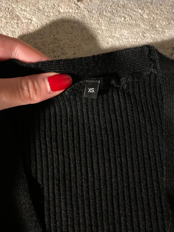 Siyah Örgü Yün Kadın Yelek - Görsel 3