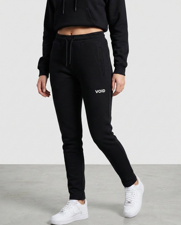 Siyah Rahat Kesim Void Kadın Eşofman Altı - Görsel 2