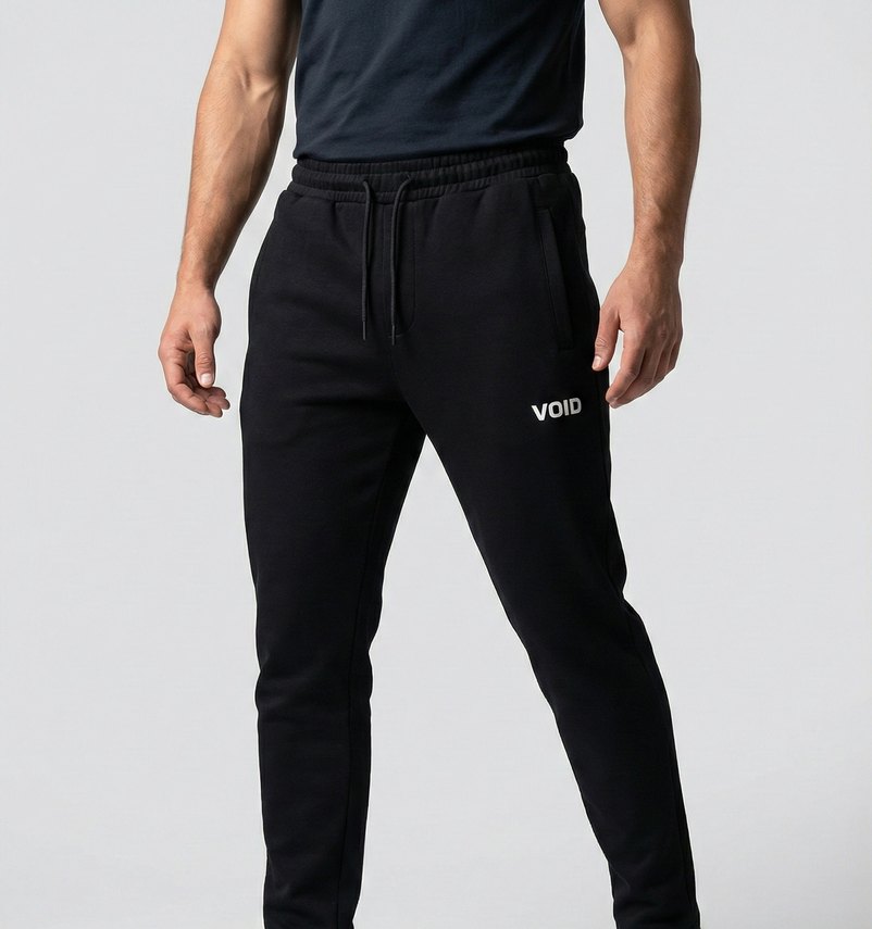 Siyah Rahat Kesim Void Kadın Eşofman Altı - Görsel 3