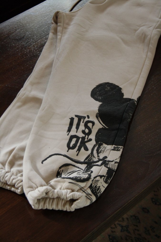 Gri Baskılı Unisex Rahat Kesim Eşofman - Görsel 2