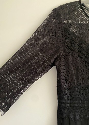 Zara Siyah Dantel  Kadın Elbise - Görsel 3