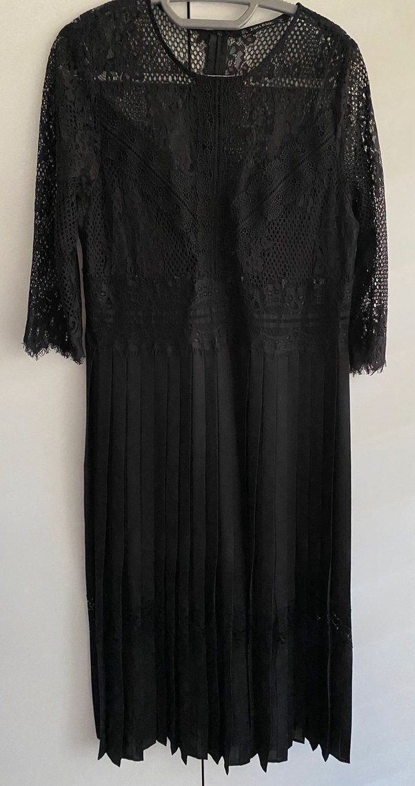 Zara Siyah Dantel  Kadın Elbise - Görsel 4