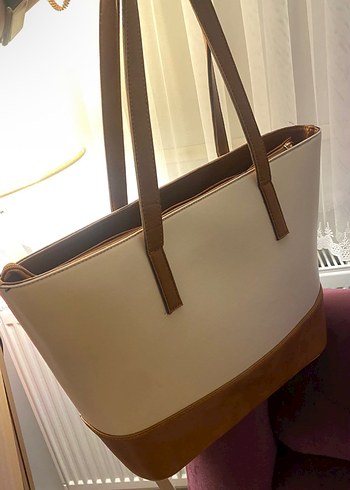 Bej Kadın Omuz Çantası - Görsel 5