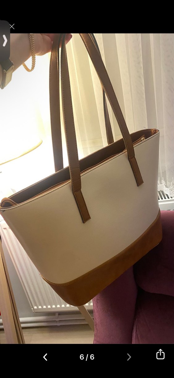 Bej Kadın Omuz Çantası - Görsel 5