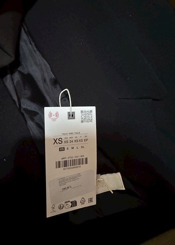 Düğmeli Siyah Mini Kadın Blazer - Görsel 6