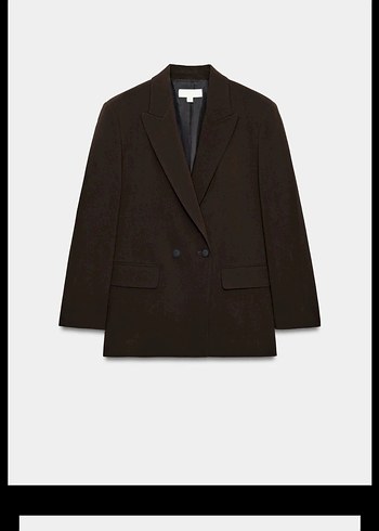 Zara Koyu Kahverengi Oversize Blazer Ceket