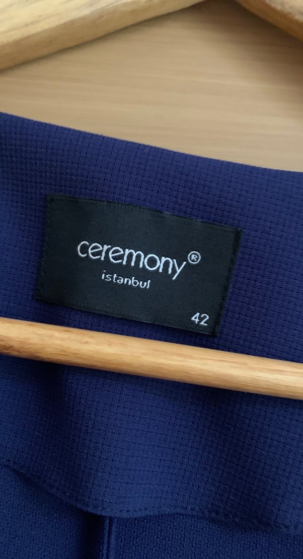 Lacivert Kadın Uzun Kollu Salaş Uzun kimono - Görsel 2