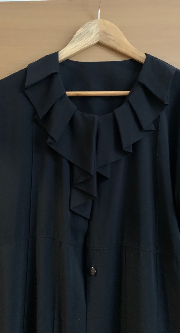 Uzun Kollu Siyah Kadın Ferace - Görsel 3