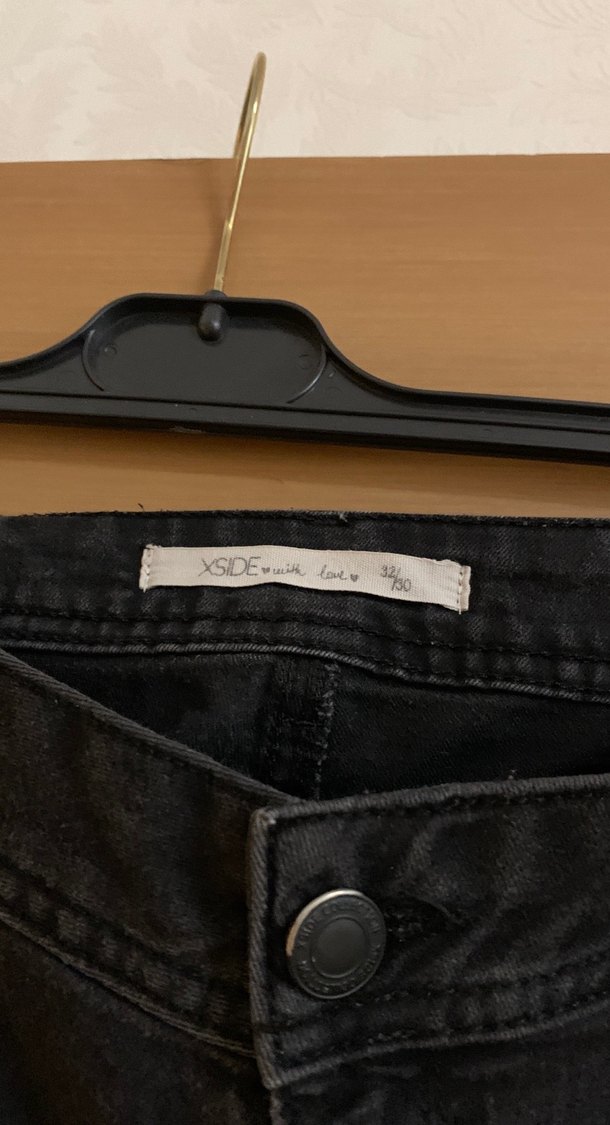 Kadın Siyah Midi Kot Pantolon - Görsel 2