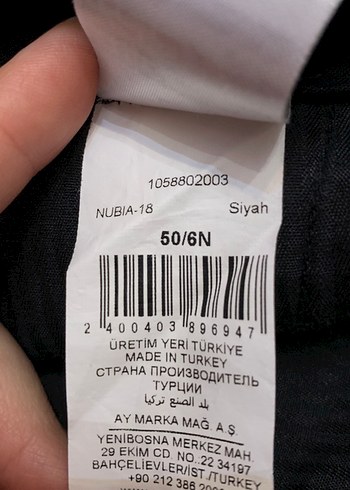 Siyah Erkek Kumaş Pantolon - Görsel 4