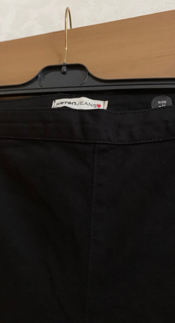 Kadın Siyah Midi DenimPantolon - Görsel 2