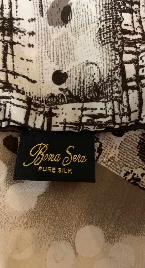 Bej Kahve Desenli Kadın Eşarp - Görsel 3