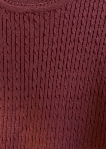 Bordo Uzun Triko Kadın Etek - Görsel 2