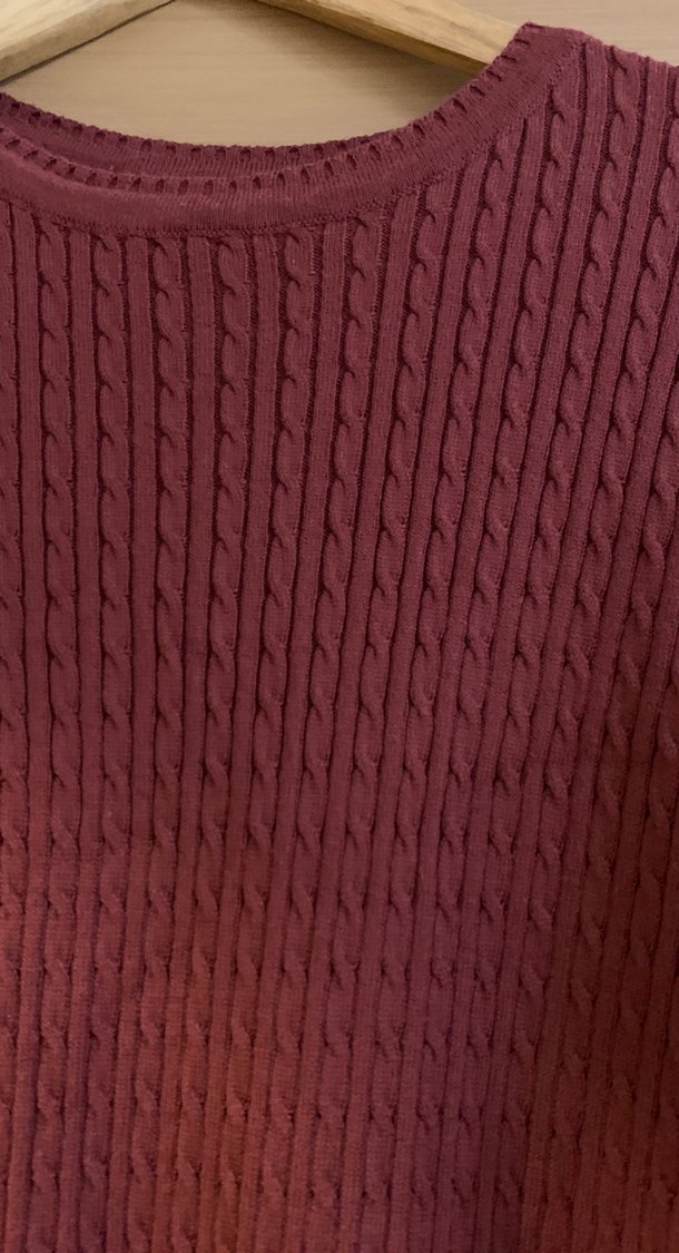 Bordo Uzun Triko Kadın Etek - Görsel 2