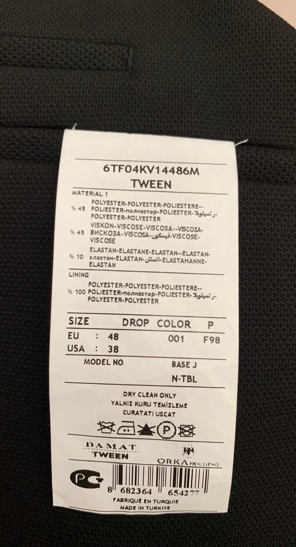 Düğmeli Siyah Erkek Ofis Takım Elbise Ceketi - Görsel 4