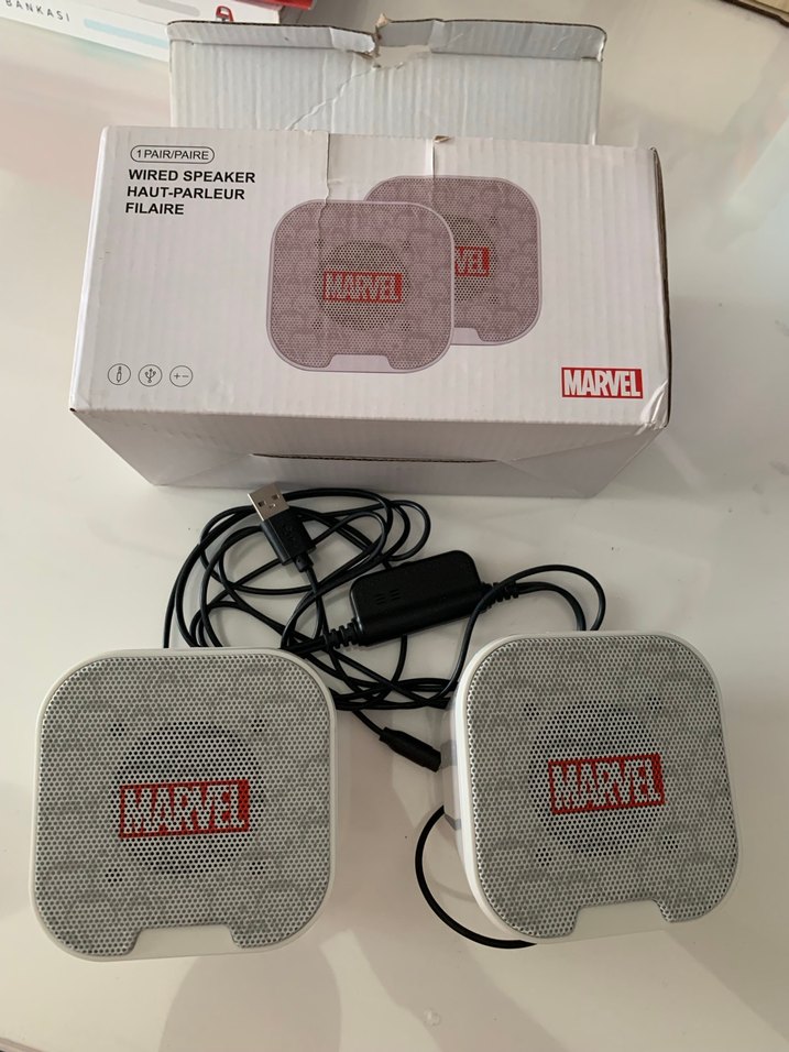 Marvel Kablolu Beyaz Hoparlör - Görsel 2