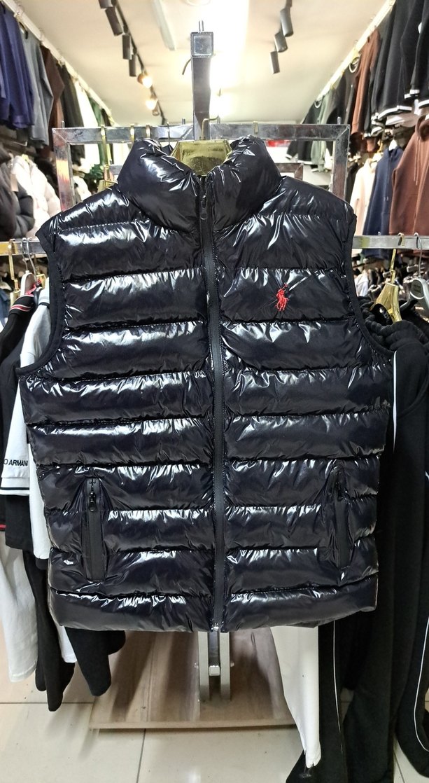 Erkek Siyah Kısa Parlak Şişme Yelek bedenleri vardır - Görsel 3