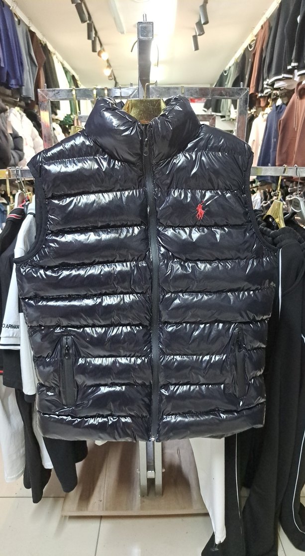 Erkek Siyah Kısa Parlak Şişme Yelek bedenleri vardır - Görsel 2