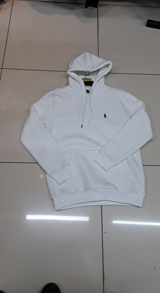 Beyaz Kapüşonlu Erkek Sweatshirt - Görsel 3