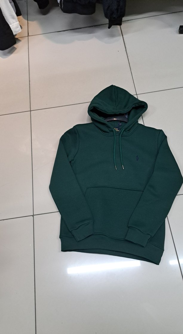Erkek Yeşil Kapüşonlu Sweatshirt - Görsel 3